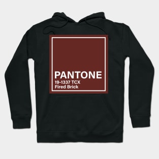 pantone 19-1337 TCX Fired Brick Hoodie